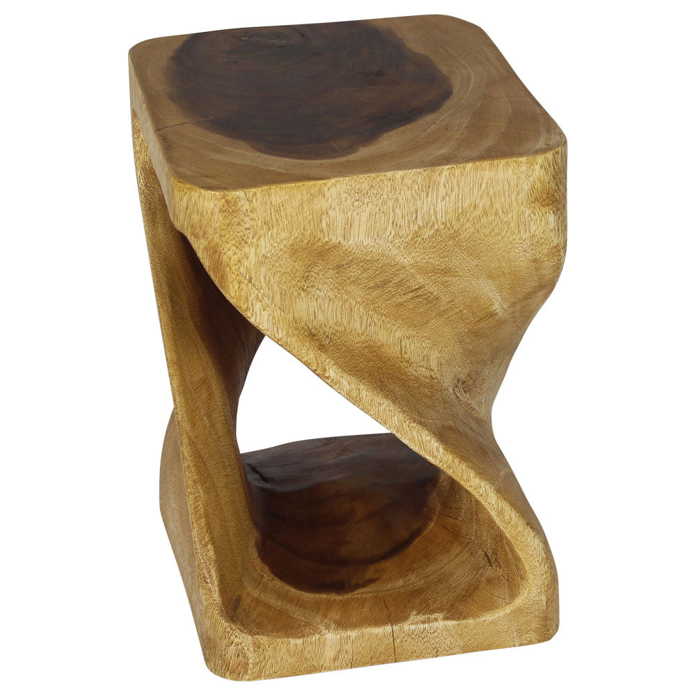 Haussmann® Original Wood Twist Stool 12 X 12 X 18 In High Oak Oil