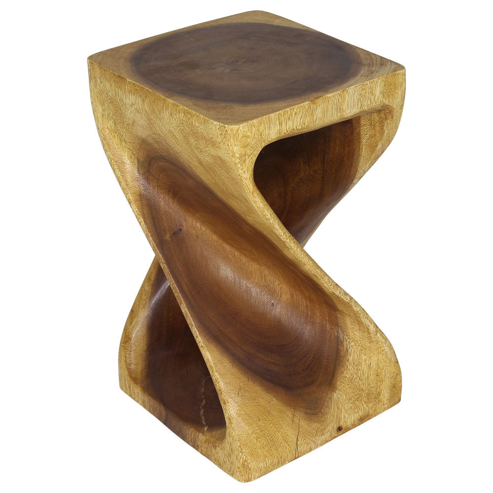 Haussmann® Original Wood Twist Stool 12 X 12 X 20 In High Oak Oil