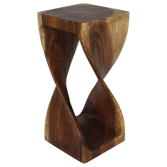 Haussmann® Original Wood Twist Stool 12 X 12 X 26 In High Walnut Oil