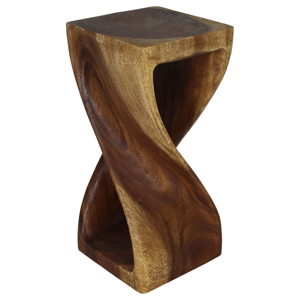 Haussmann® Original Wood Twist Stool 12 X 12 X 26 In High Walnut Oil