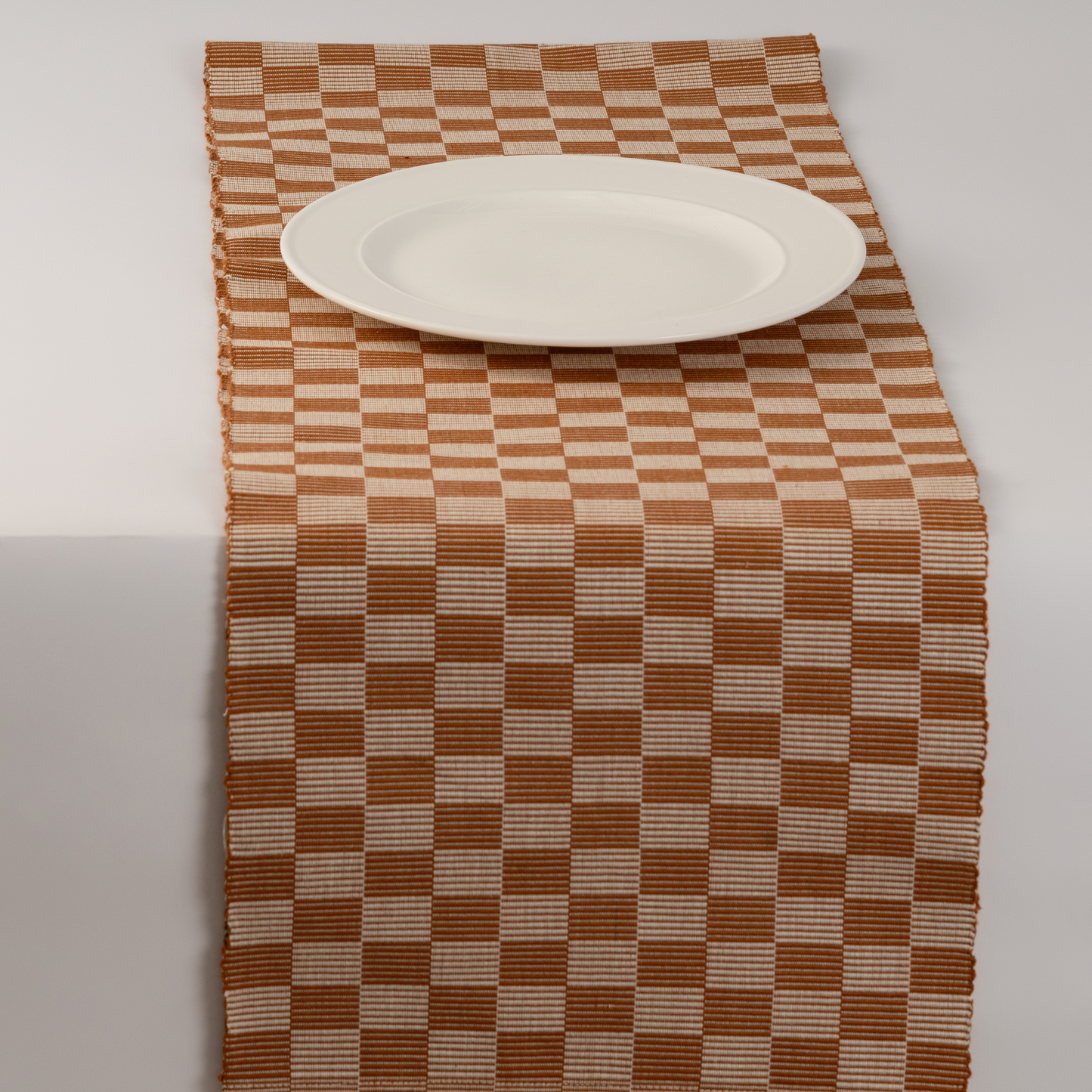 Handloomed Checkered Table Runner