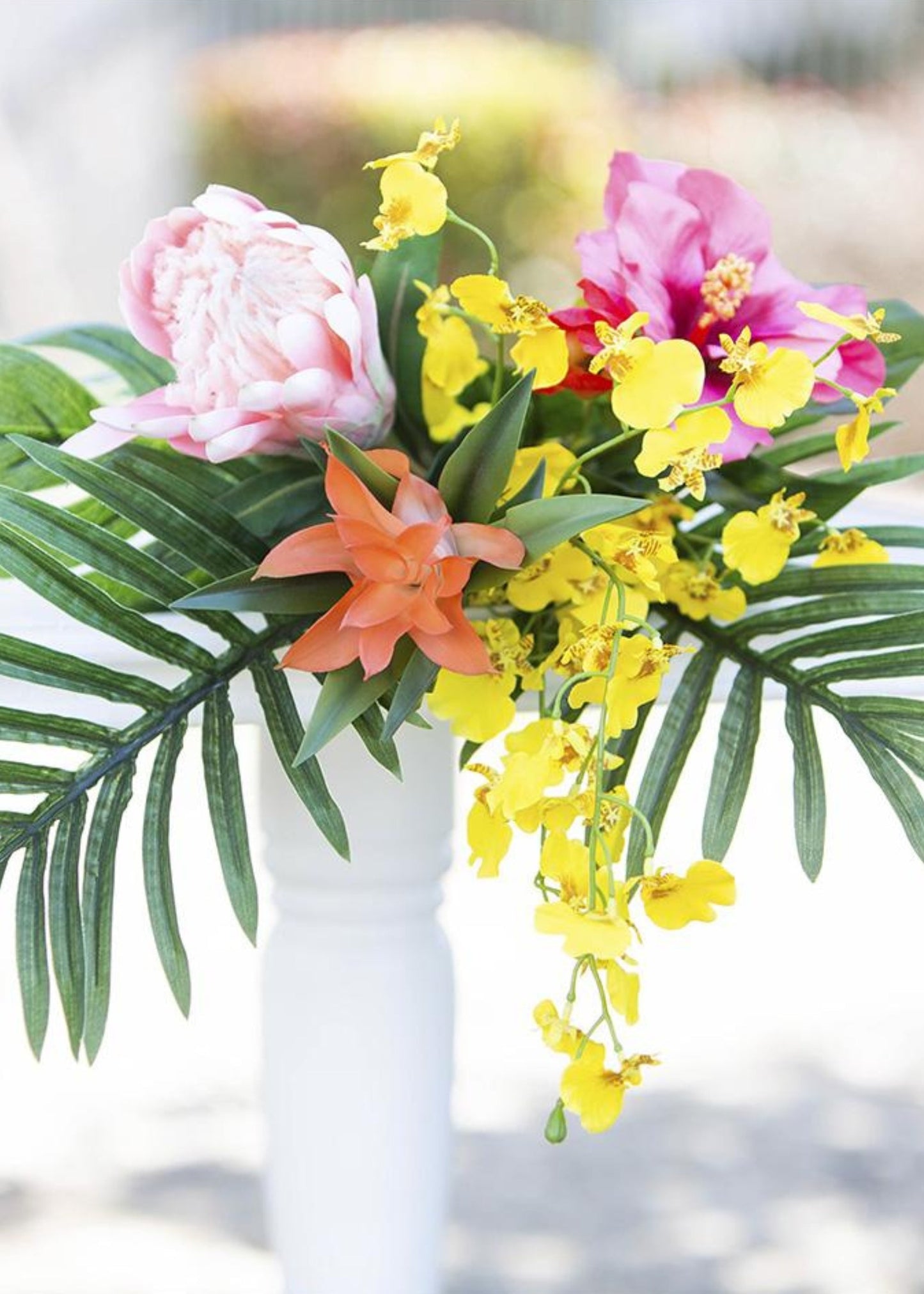 Colorful Mixed Bundle of Faux Tropical Flowers - 25"