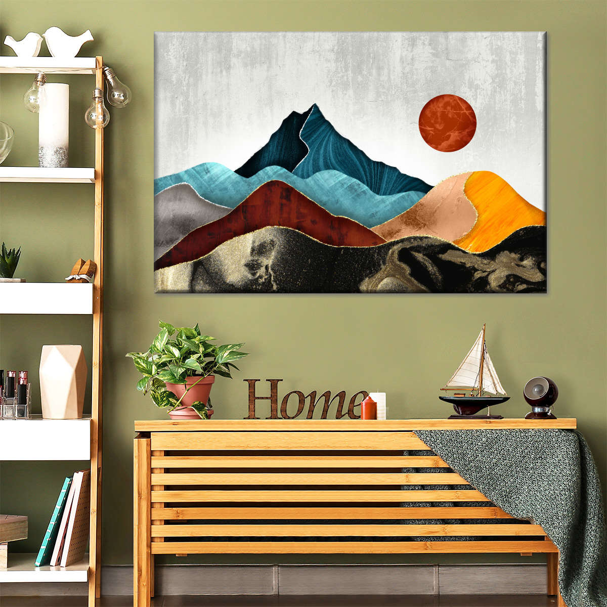 Sunset Over Mountains Wall Art