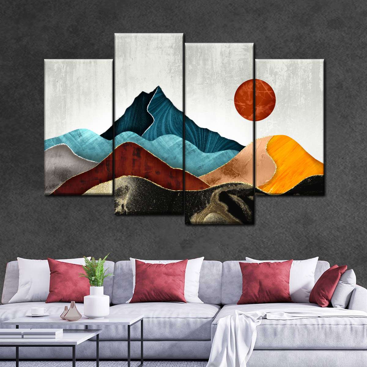 Sunset Over Mountains Wall Art