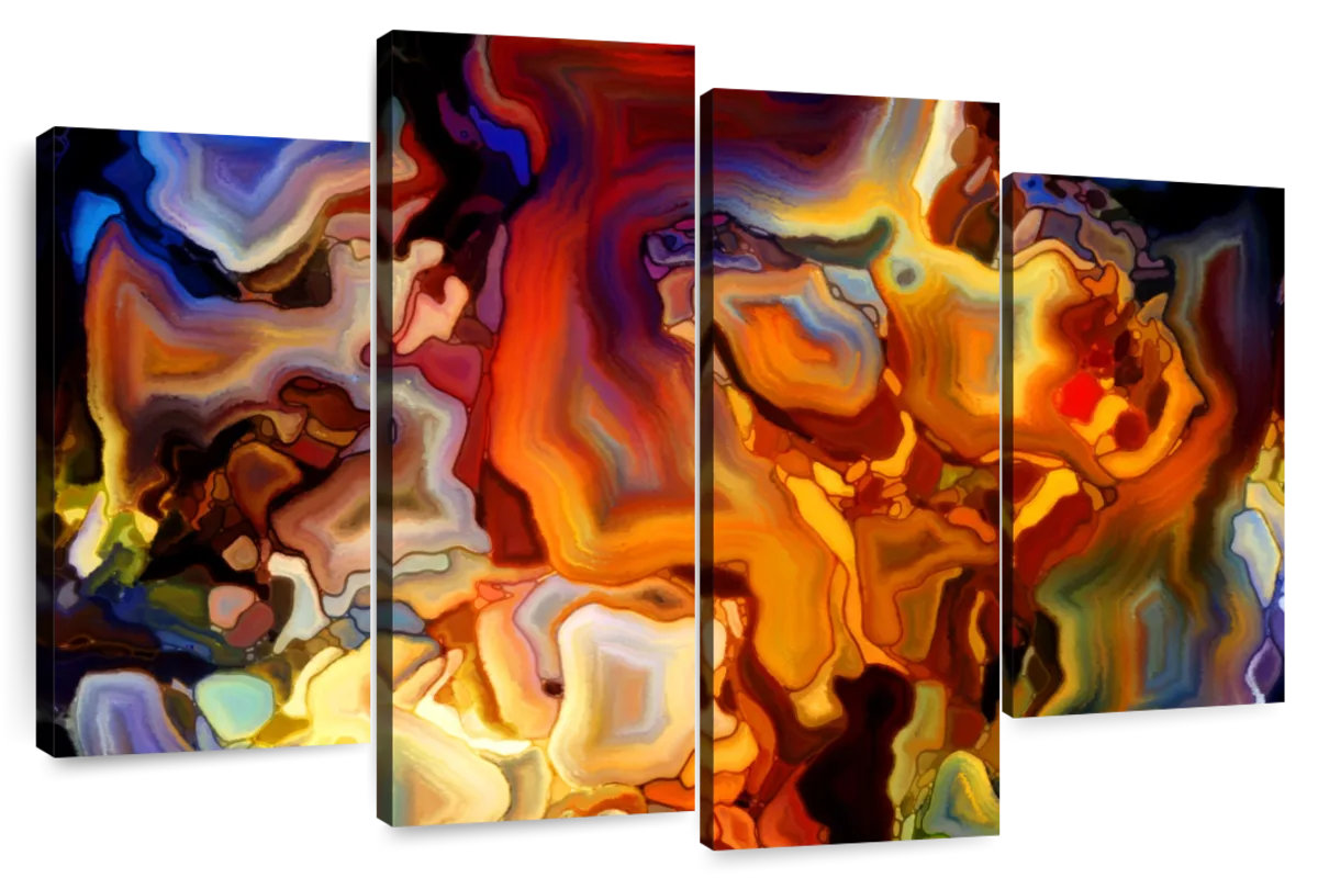 Abstract Stained Glass Wall Art