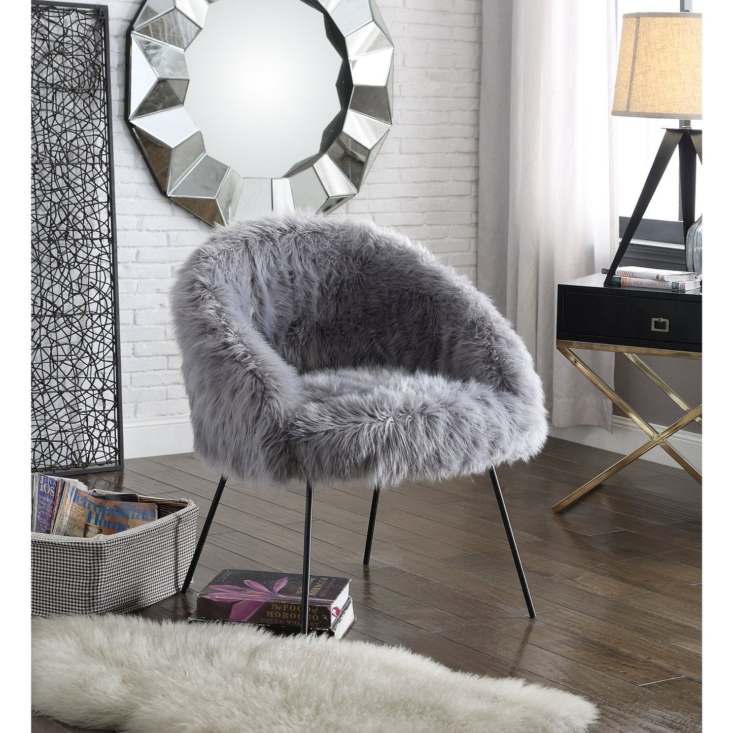 Ana Lux Fur Accent Chair