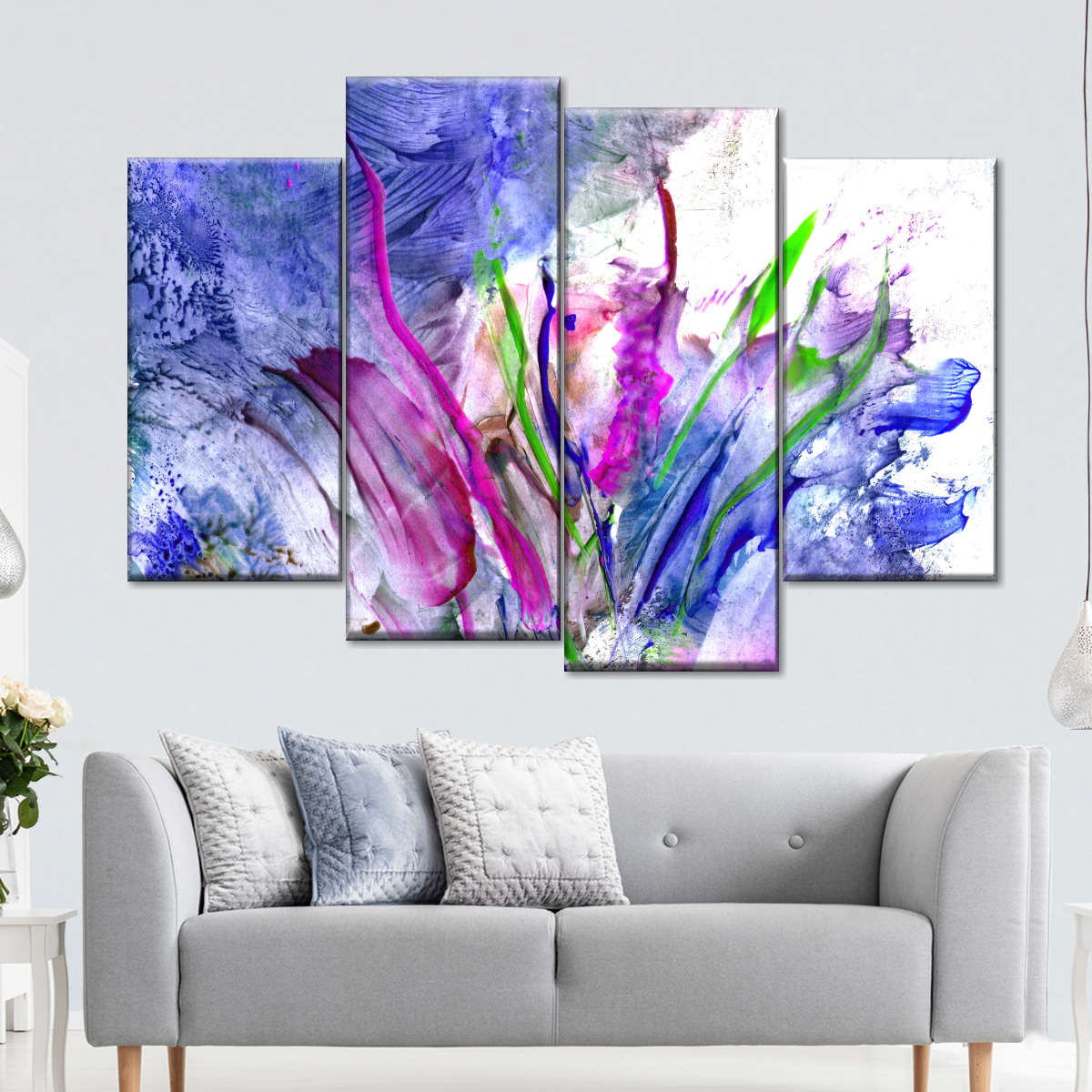 Abstract Flower Wall Art