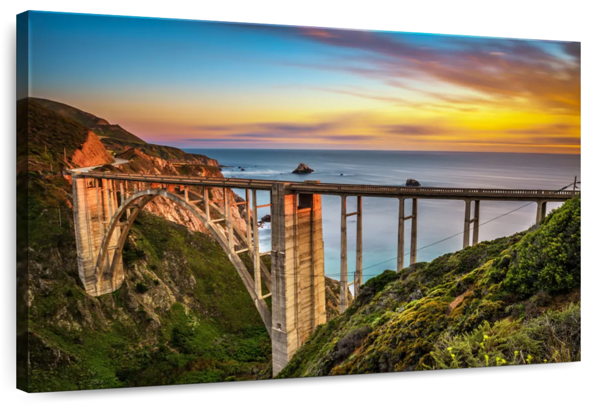 Bixby Creek Bridge At Sunset Wall Art