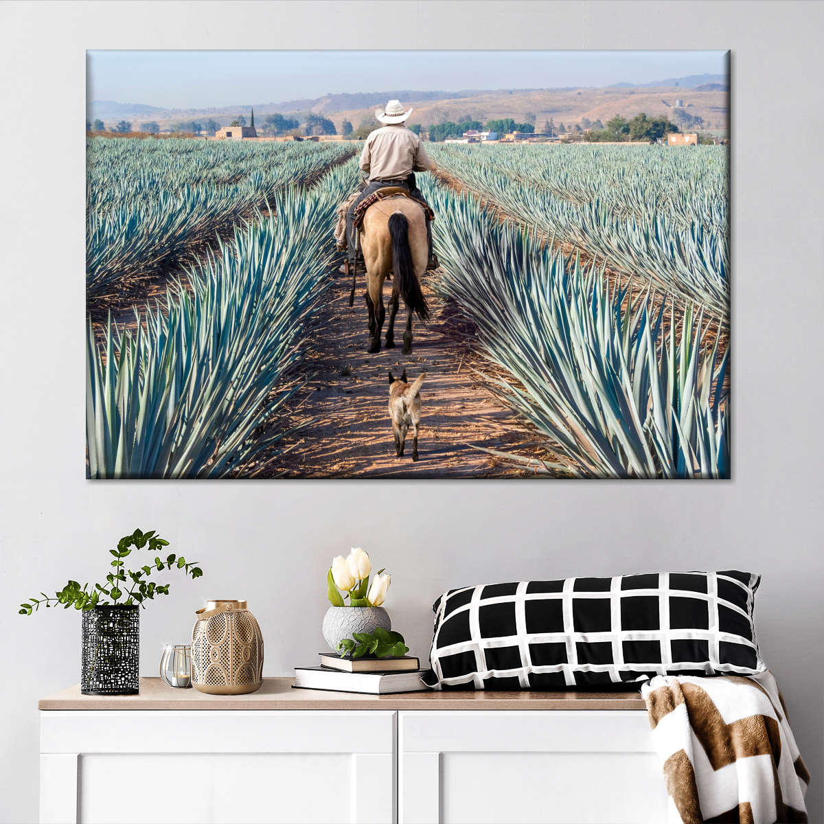 Inspecting Agave Plantation Wall Art
