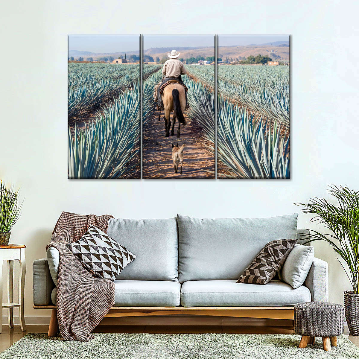 Inspecting Agave Plantation Wall Art