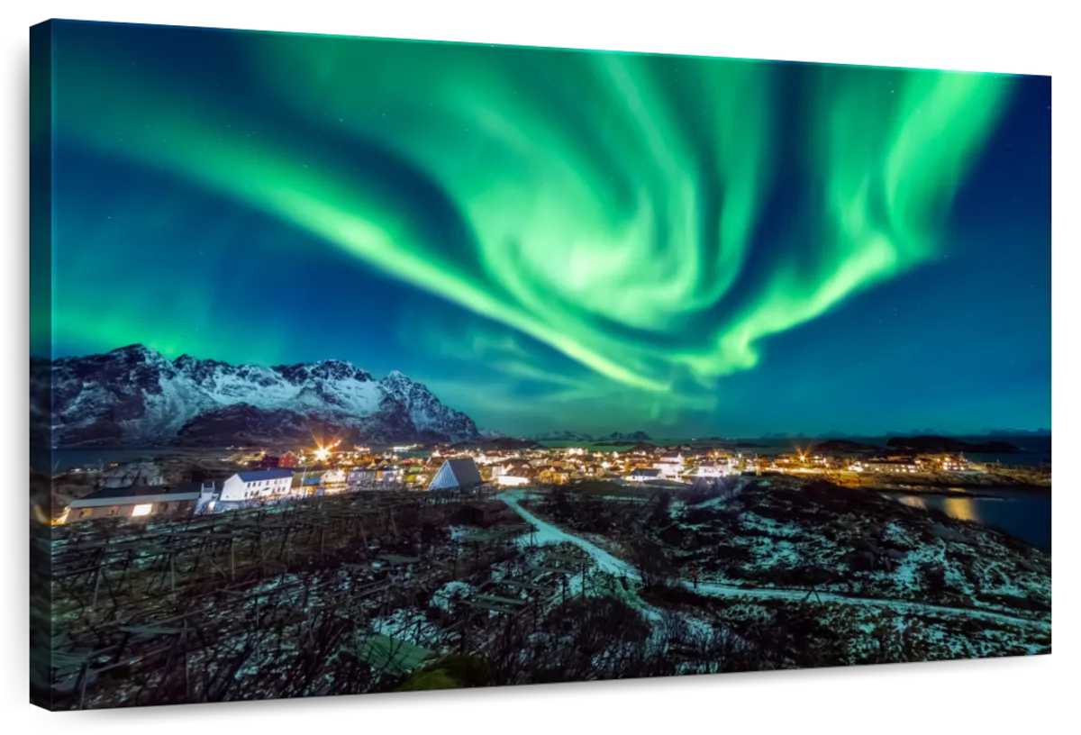 Henningsvaer Aurora Borealis Wall Art