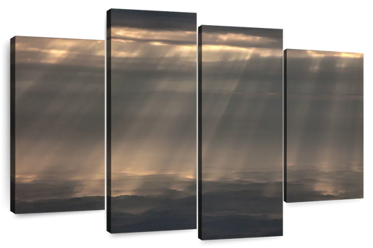 Sunrays And Cloudy Sky Wall Art