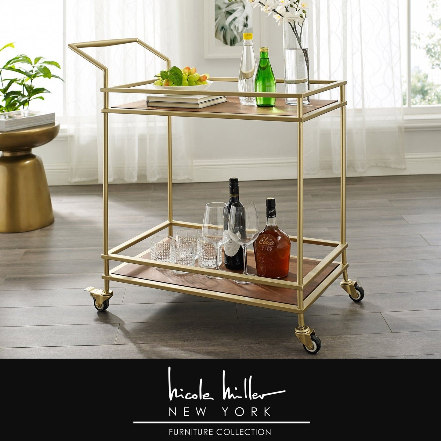 Lonnie Bar Cart serving Tray