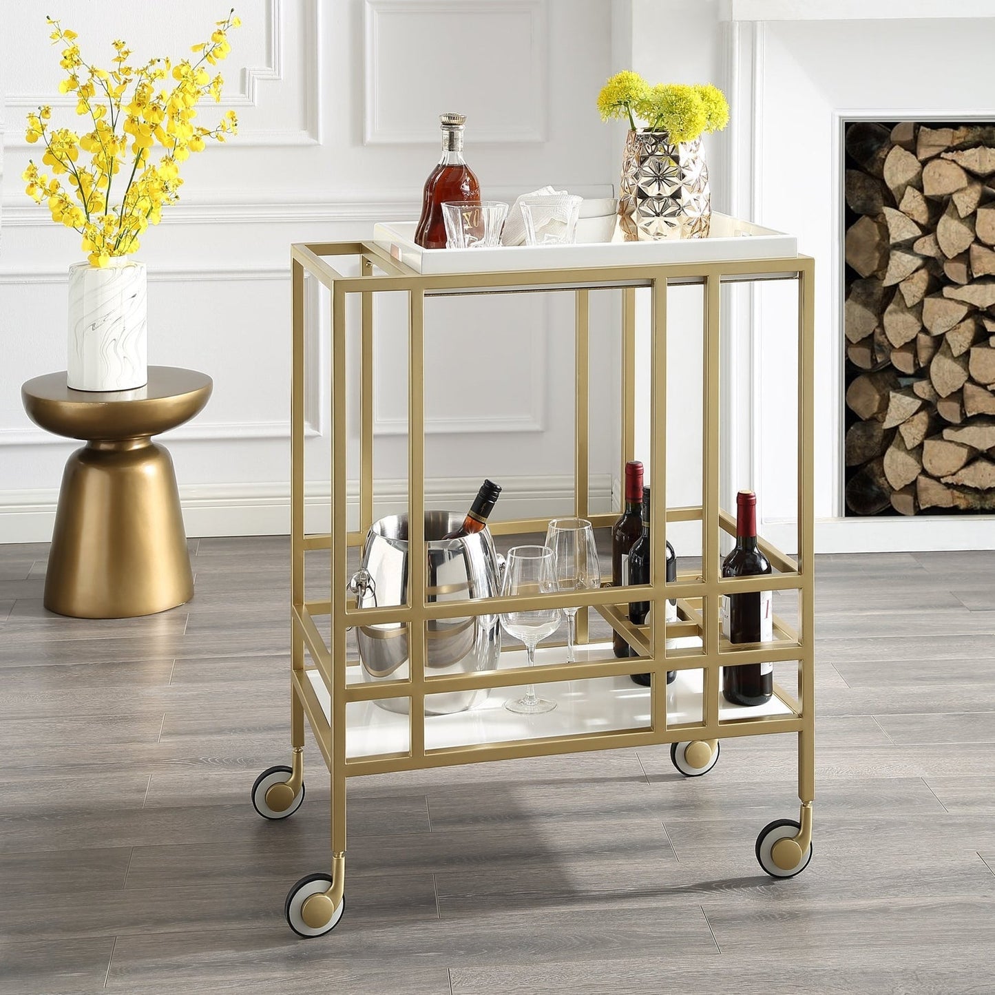 Ron Bar Cart Serving Tray