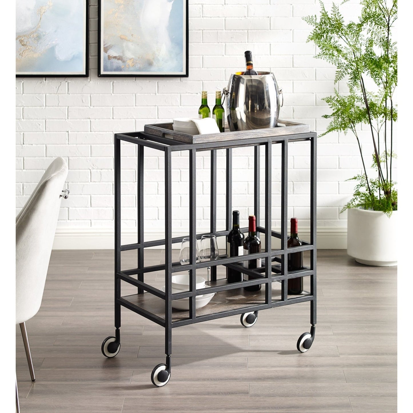 Ron Bar Cart Serving Tray