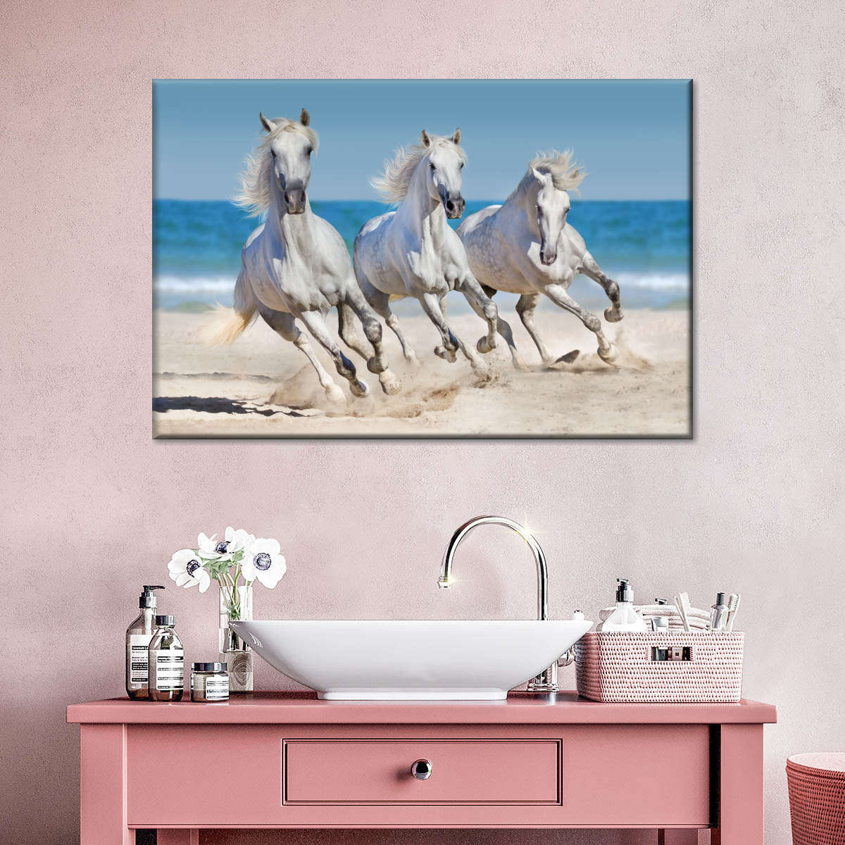 Wild Beach Horses Wall Art