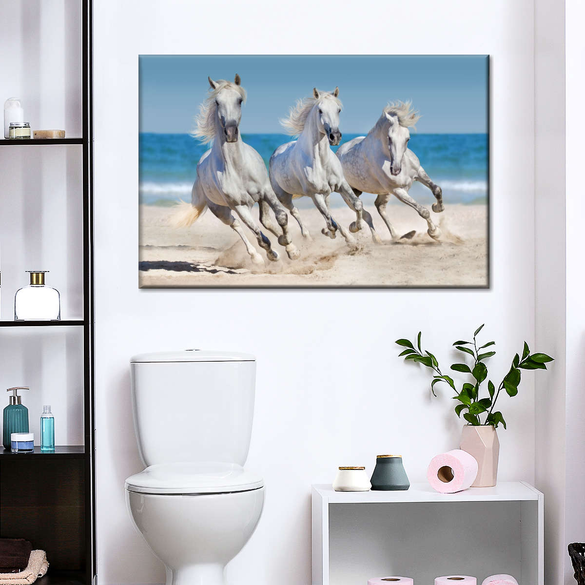 Wild Beach Horses Wall Art