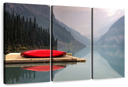 Mountain Lake Kayak Wall Art