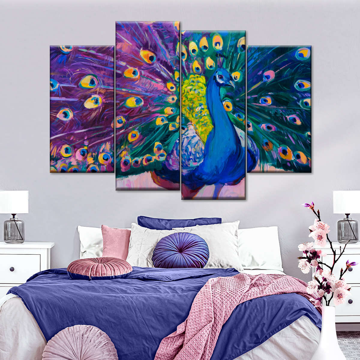 Dazzling Peacock Wall Art