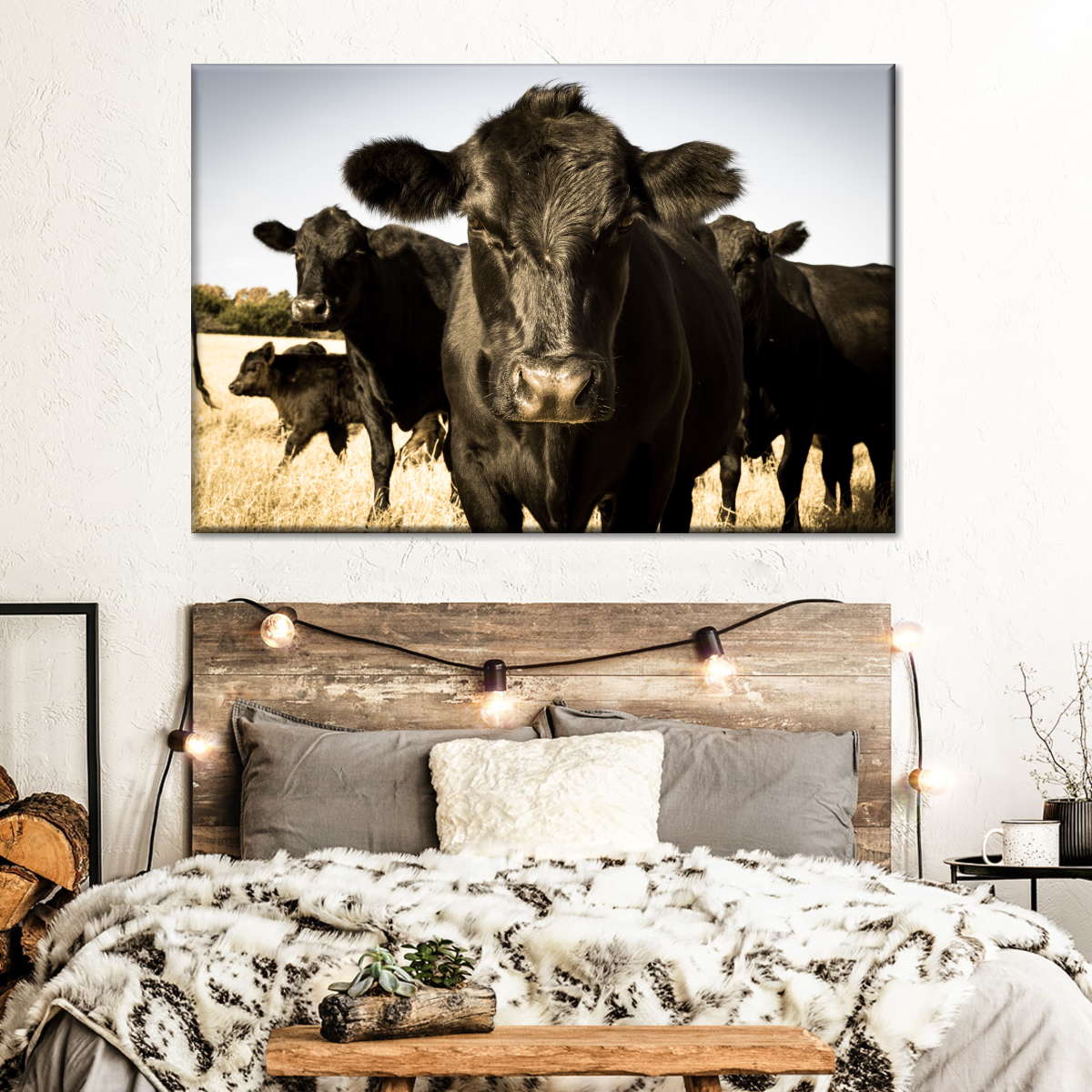 Black Angus Cattle Wall Art