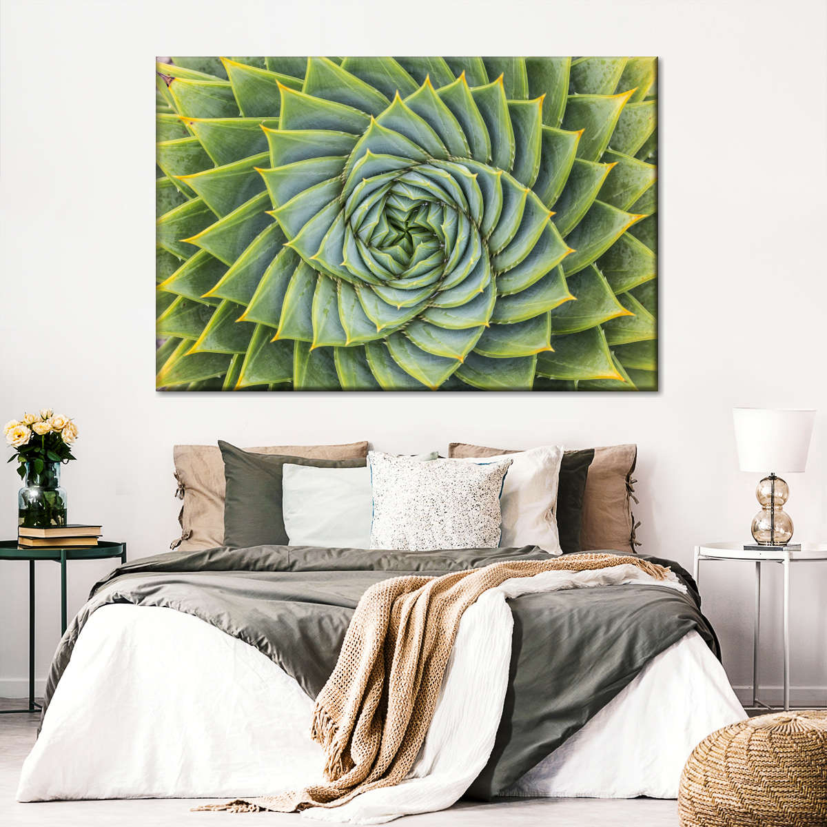 Spiral Succulent Wall Art