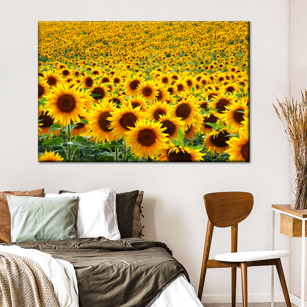 Endless Sunflower Field Wall Art