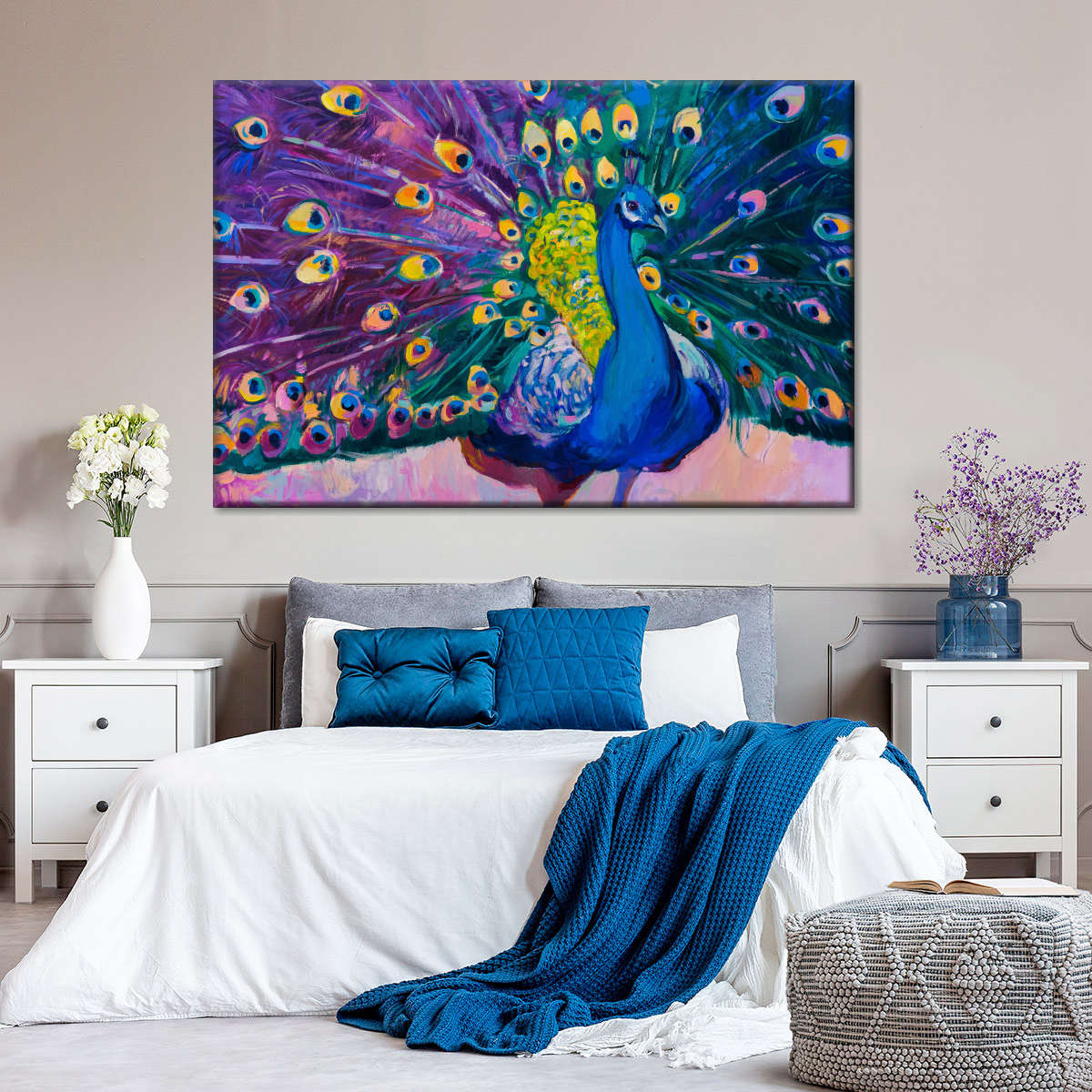 Dazzling Peacock Wall Art