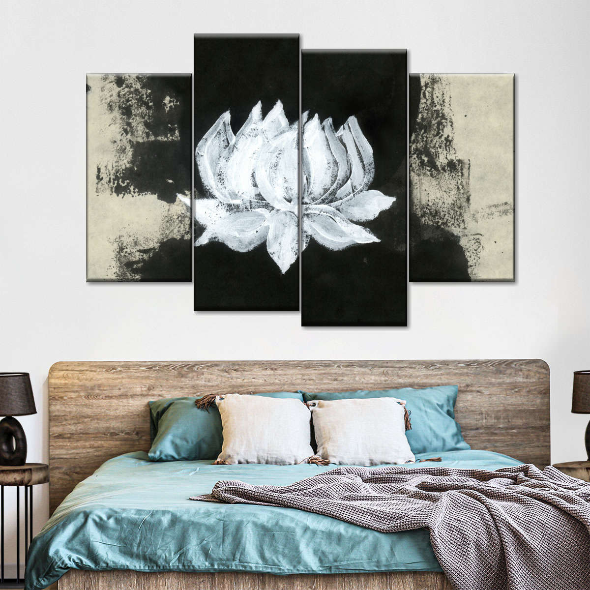 Black And White Floral Wall Art