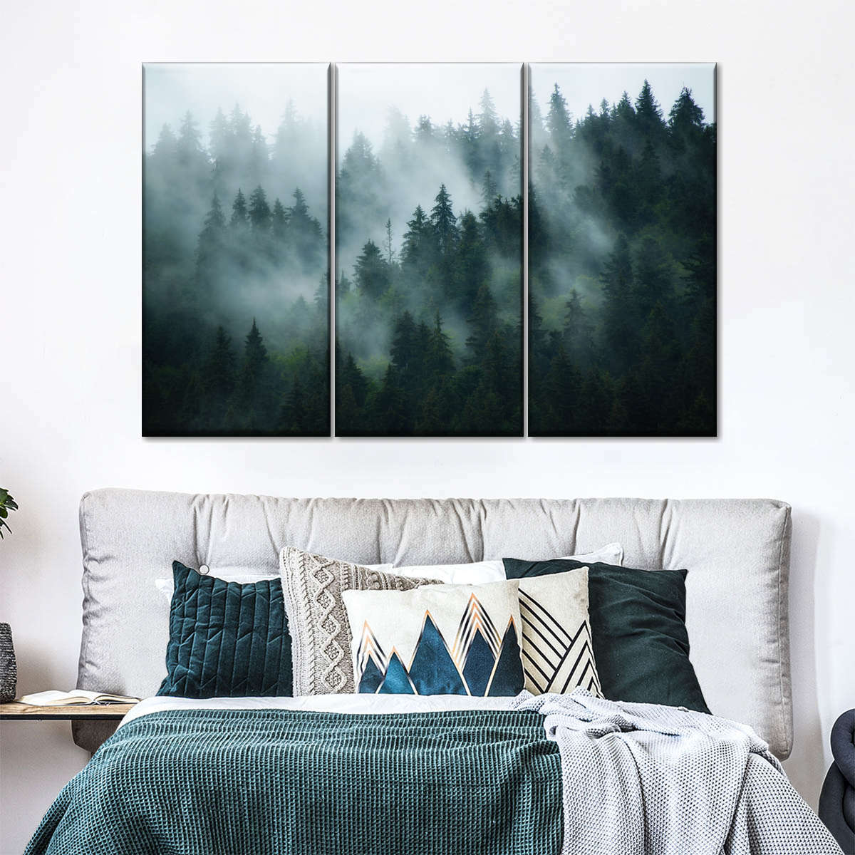 Misty Fir Forest Wall Art