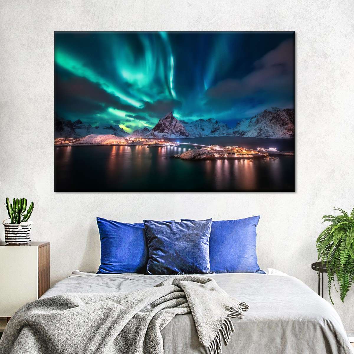 Lofoten Night Northern Lights Wall Art