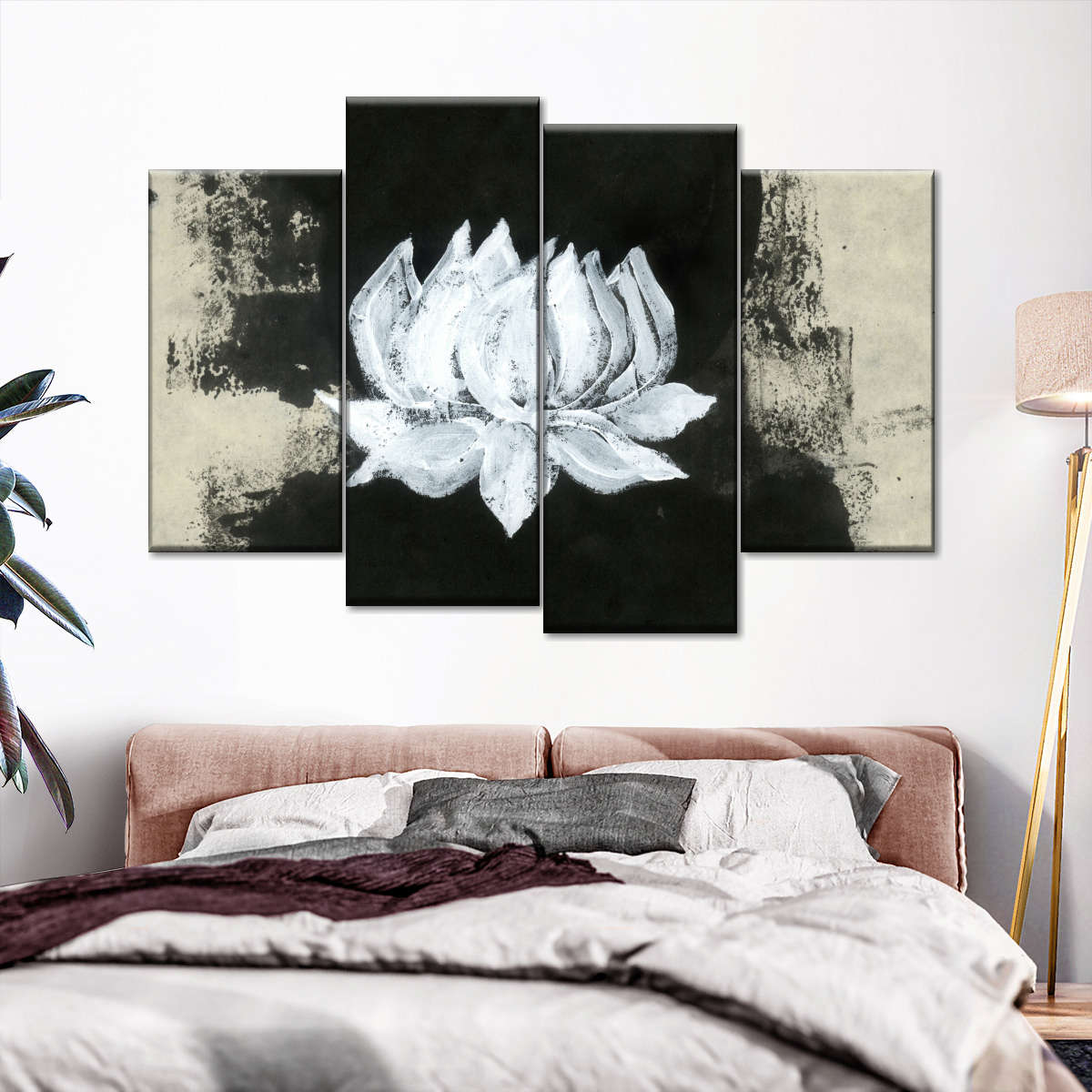 Black And White Floral Wall Art