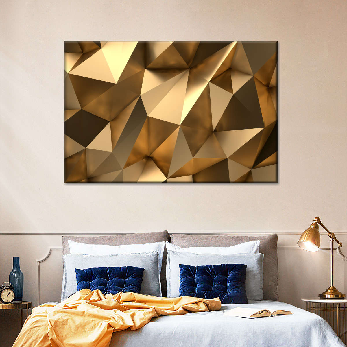 Golden Abstract Wall Art