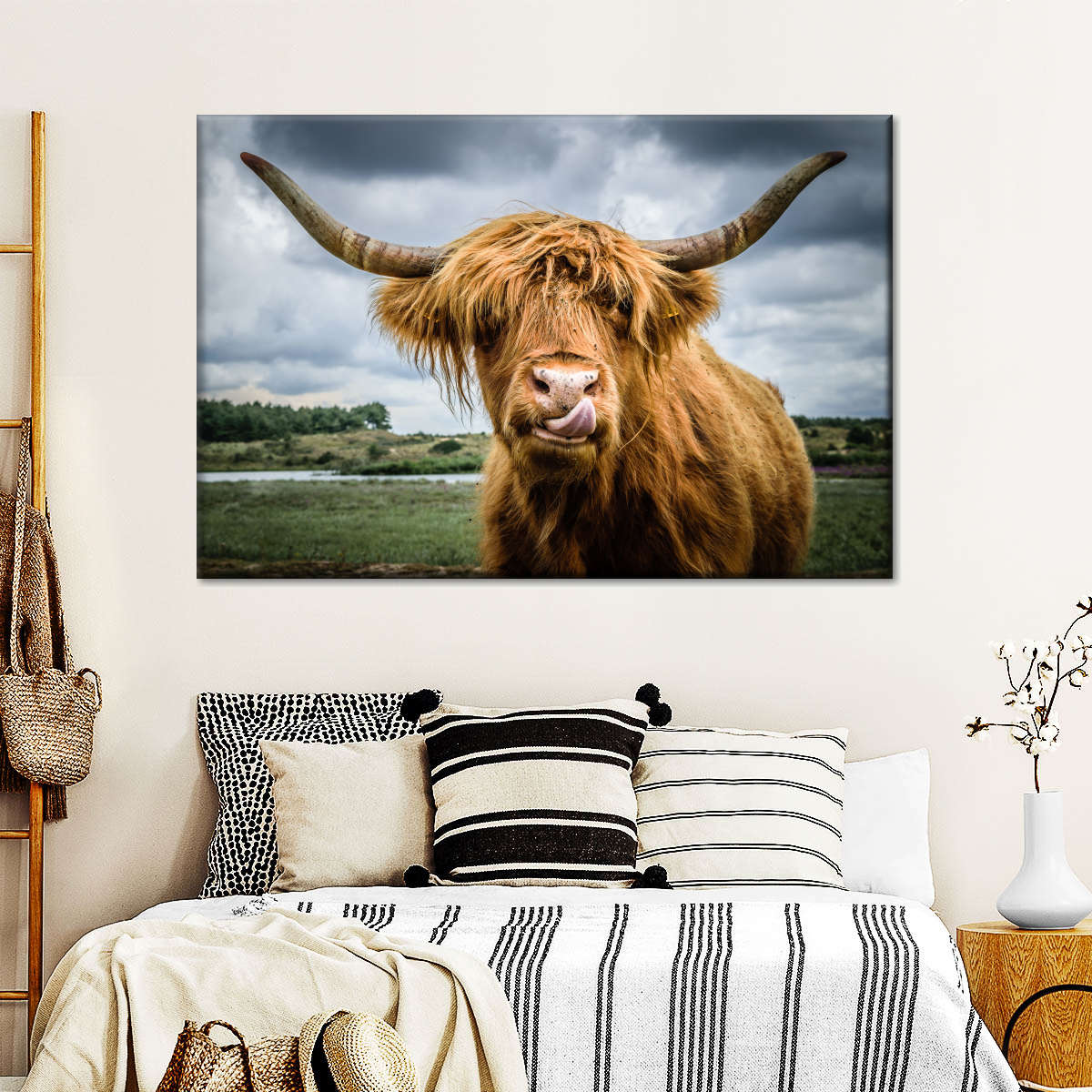 Silly Highland Cow Wall Art