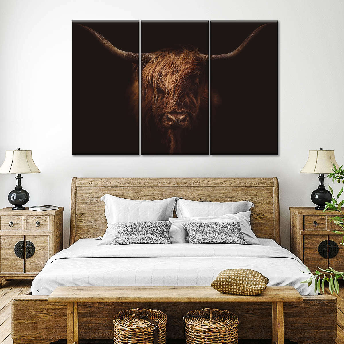 Handsome Highland Cow Wall Art