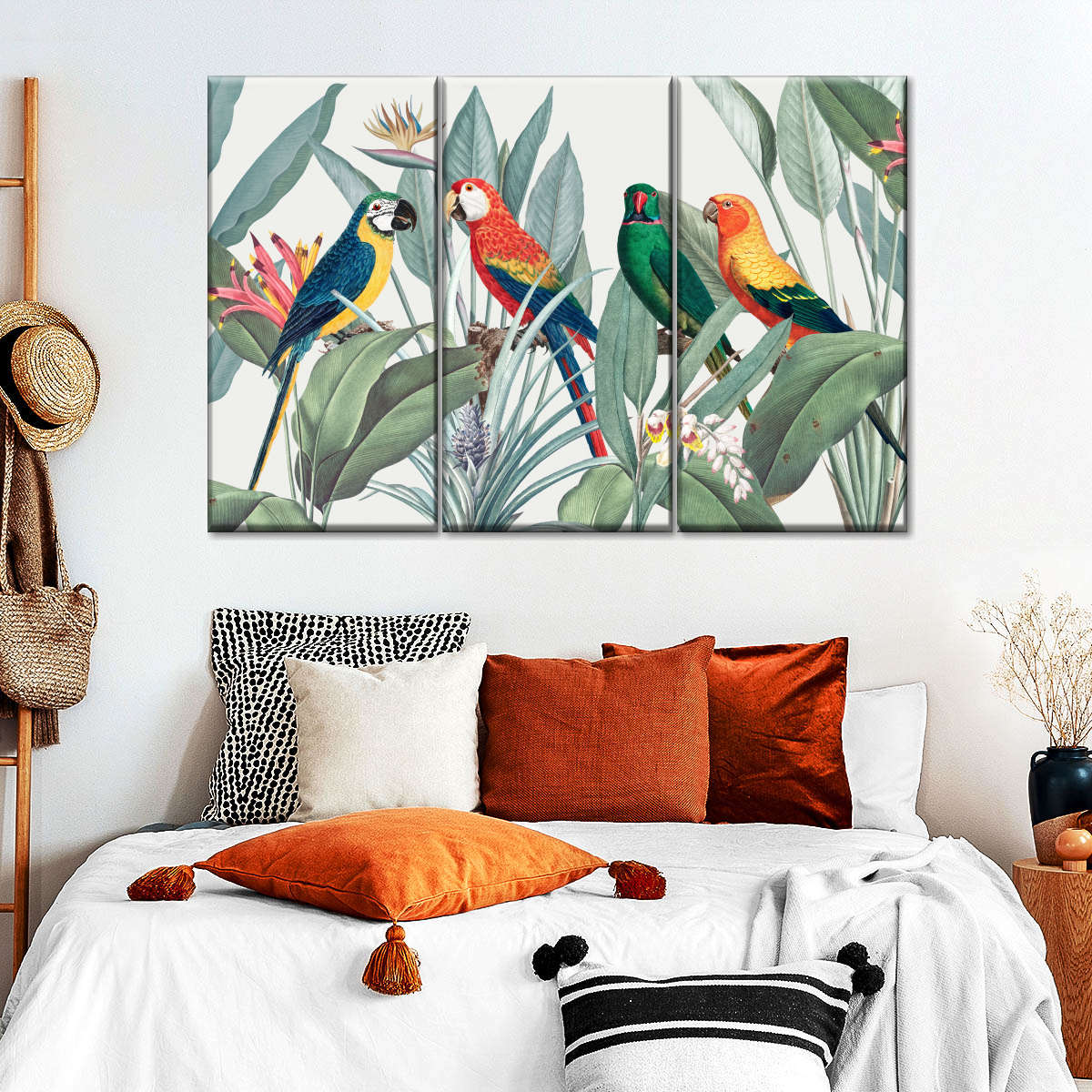 Tropical Safari Parrots Wall Art