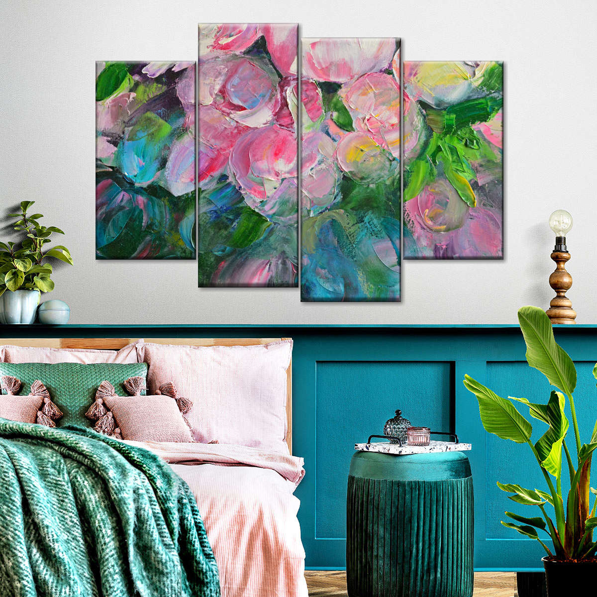 Abstract Peonies Wall Art