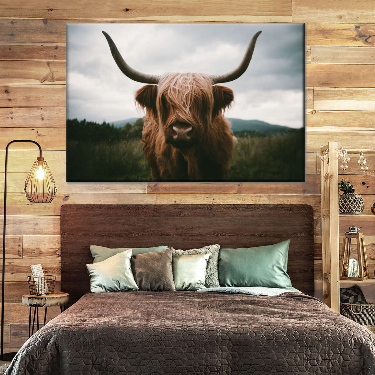 Open Field Highland Cow Wall Art