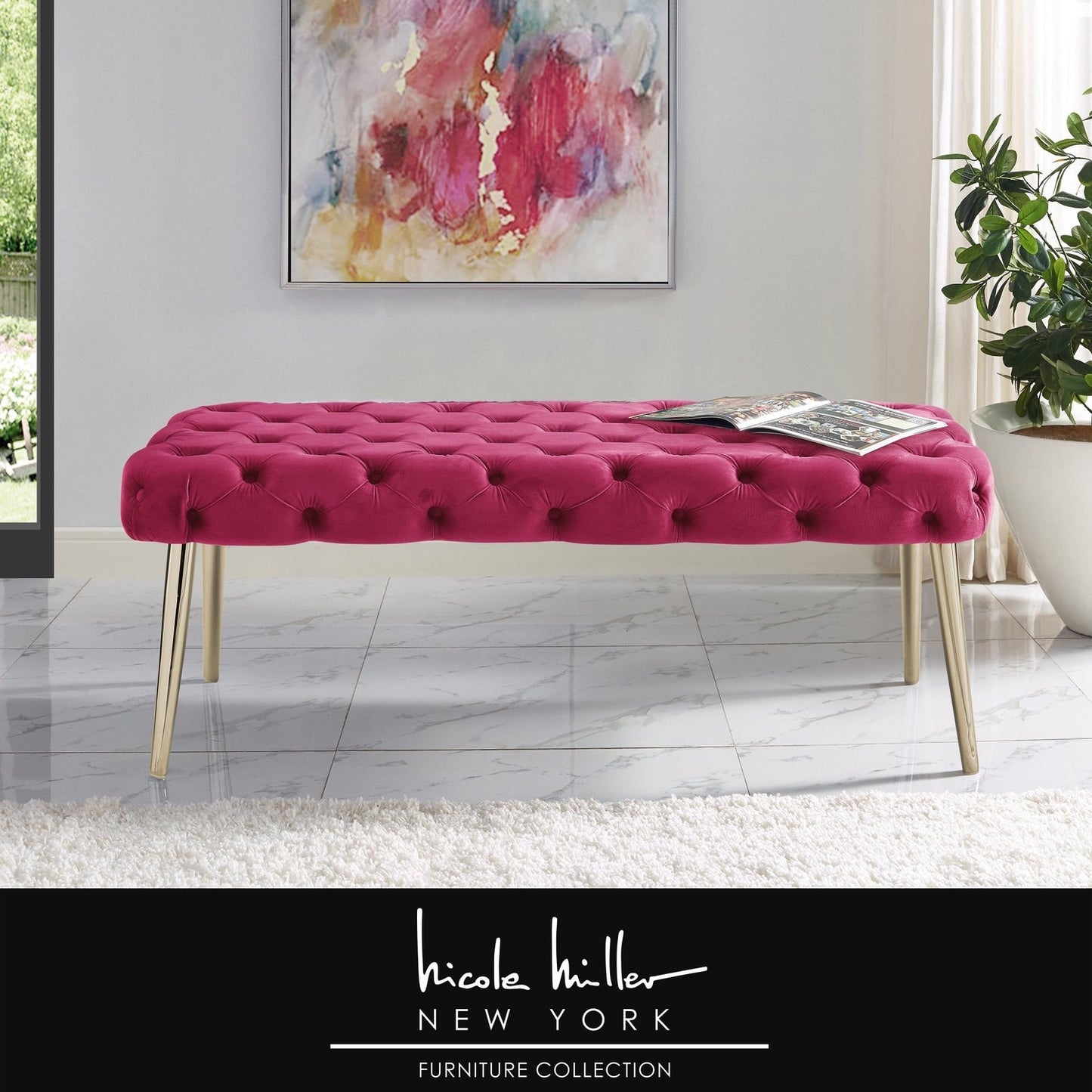 Claude Velvet Bench