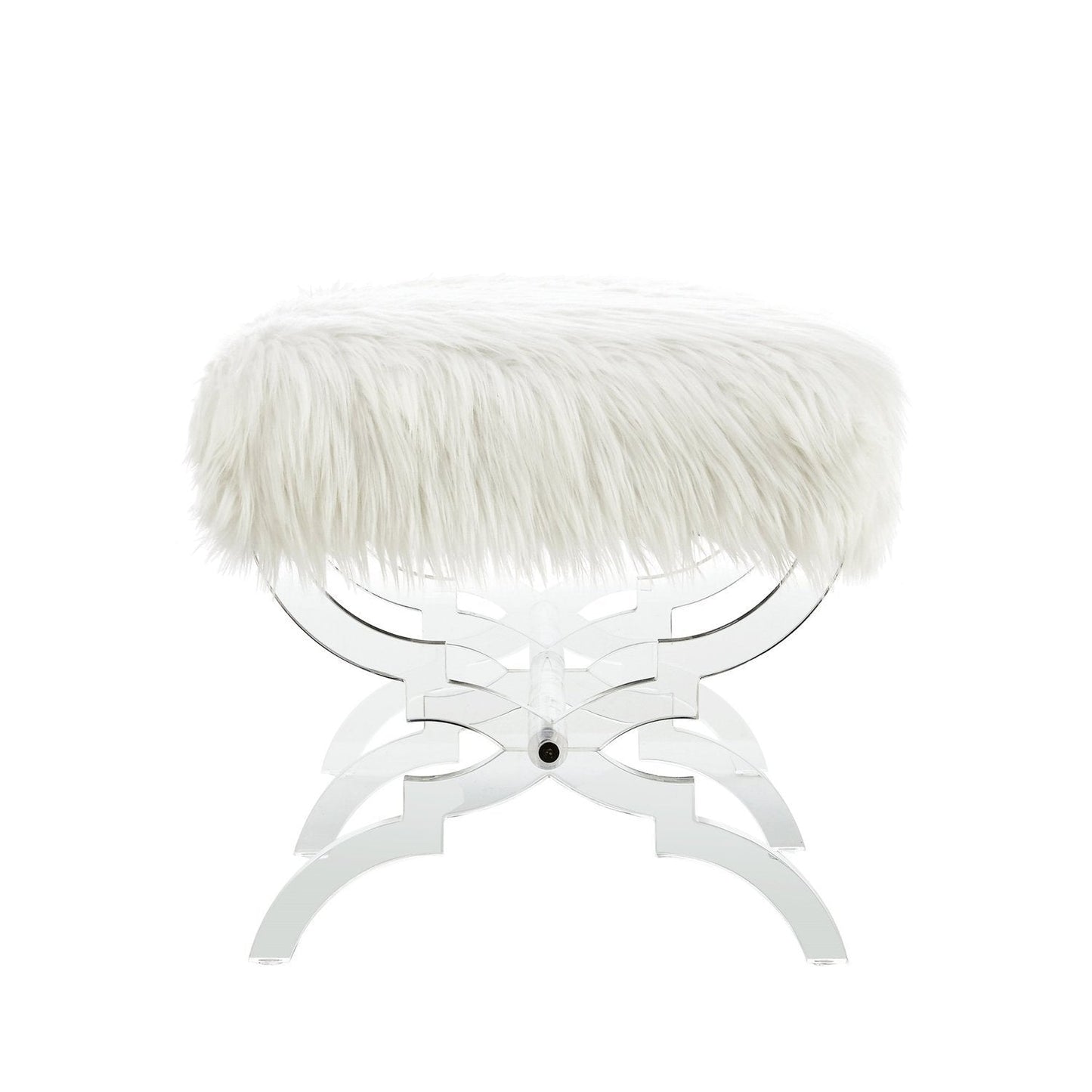 Giselle Faux Fur X-Leg Bench