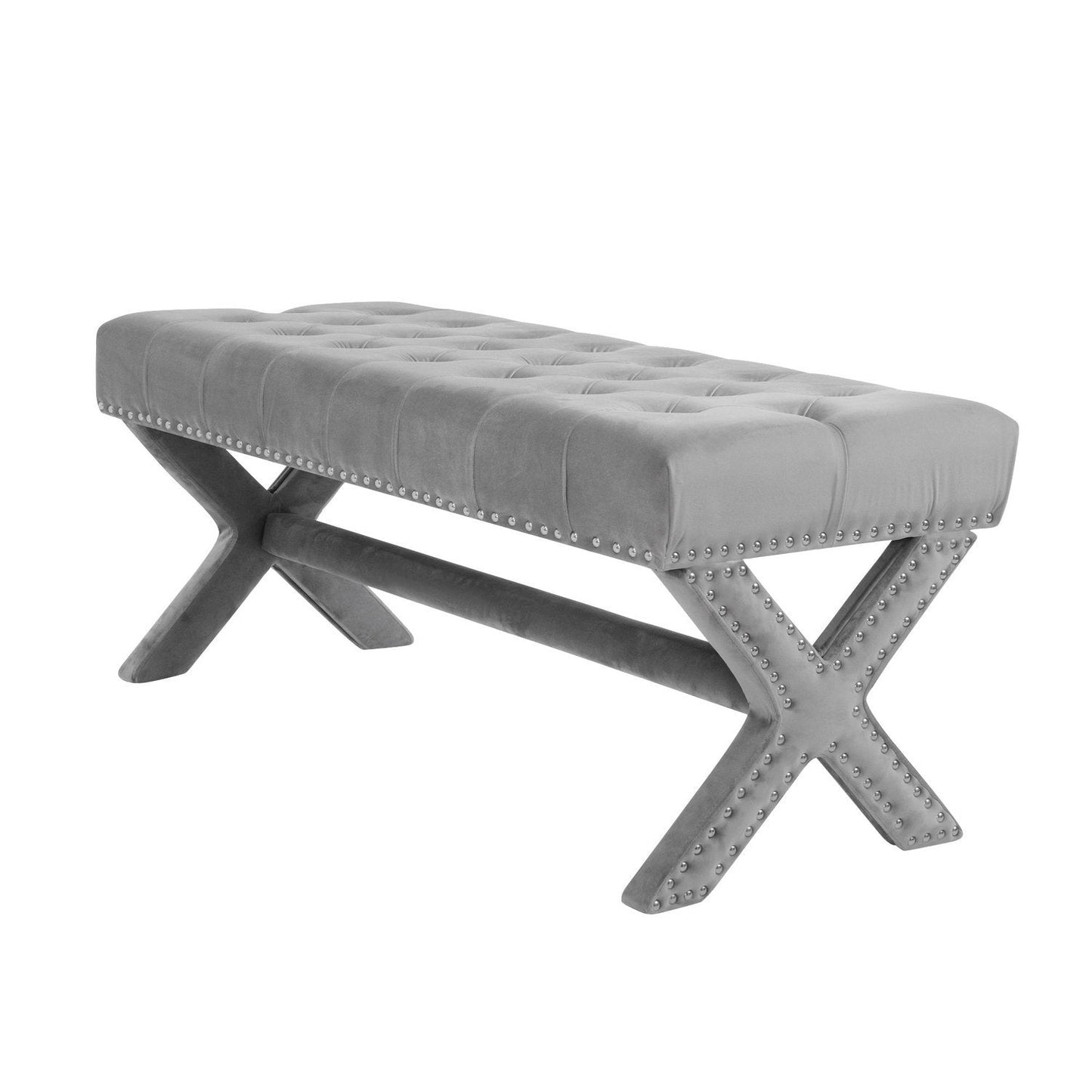 Louis Velvet X-Leg Bench