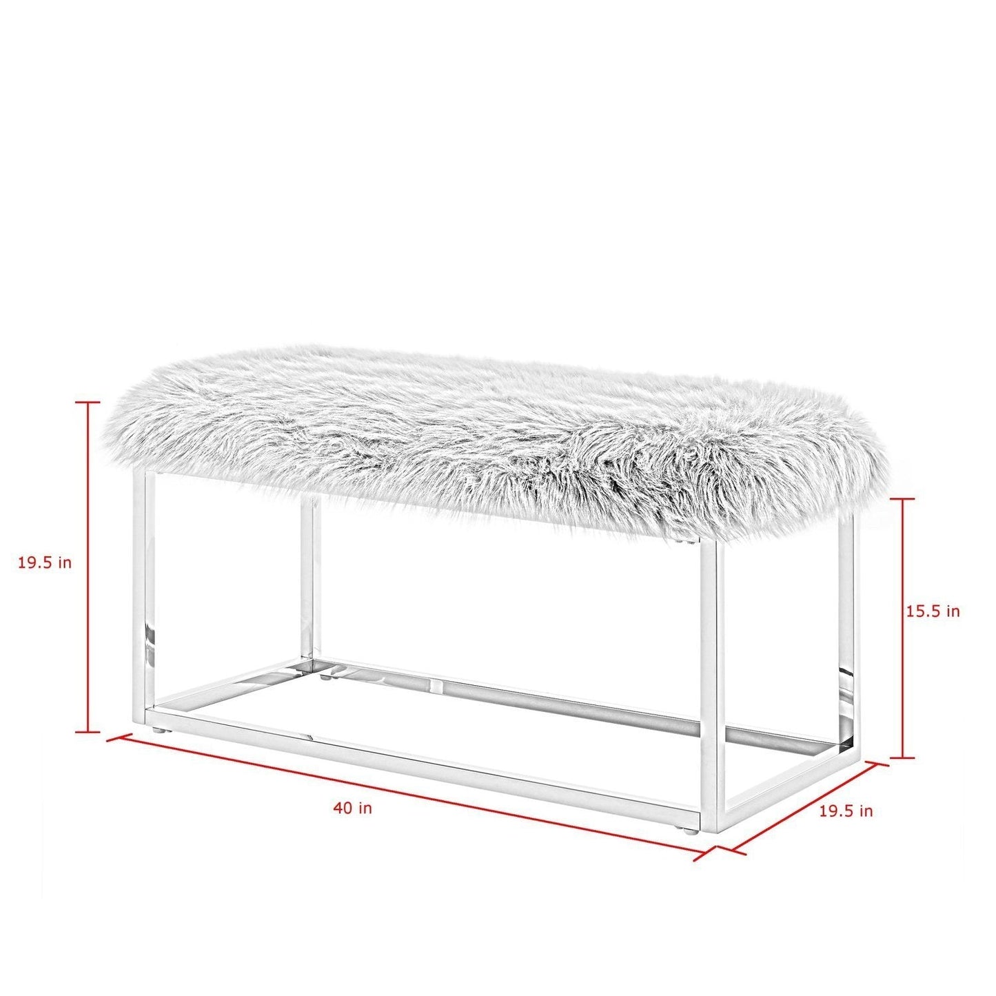 Monet Lux Fur Bench