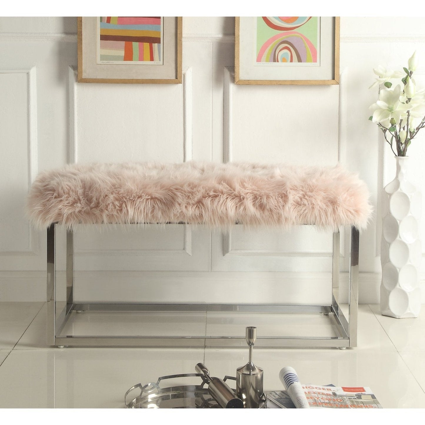 Monet Lux Fur Bench