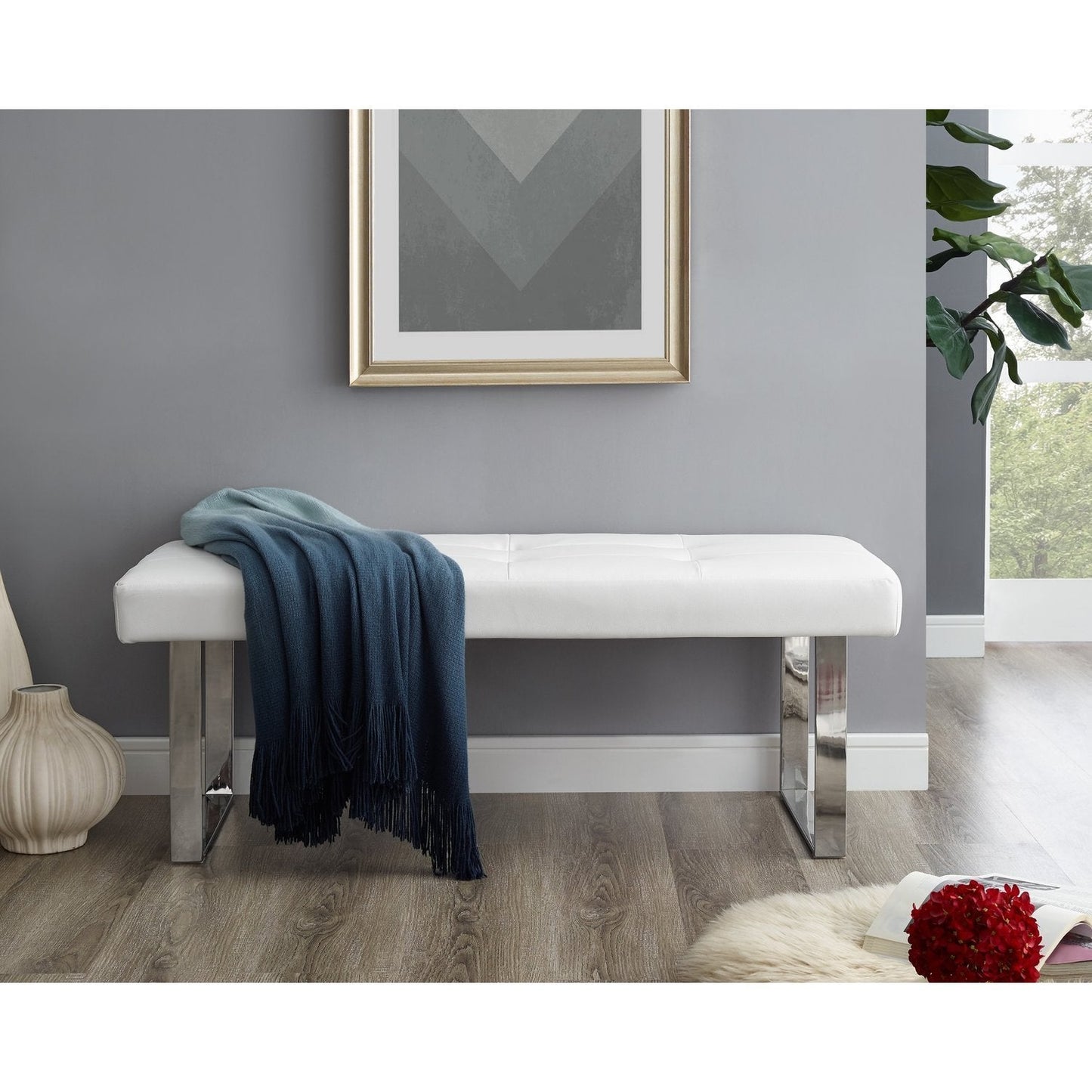 Oliver PU Leather Bench