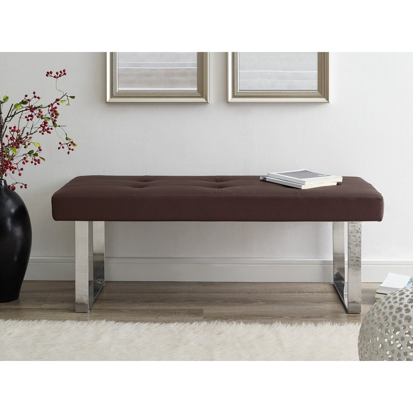 Oliver PU Leather Bench