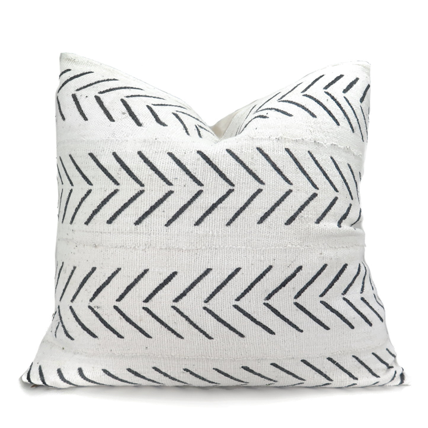 Modern Boho | Black & White Neutral Mudcloth Pillow