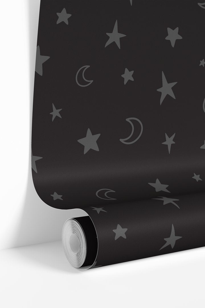 Black and Gray Stars Wallpaper