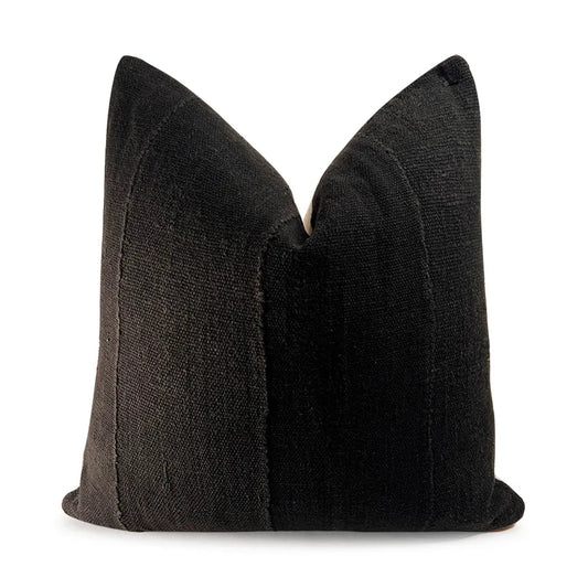 Black Textured Accent Pillow