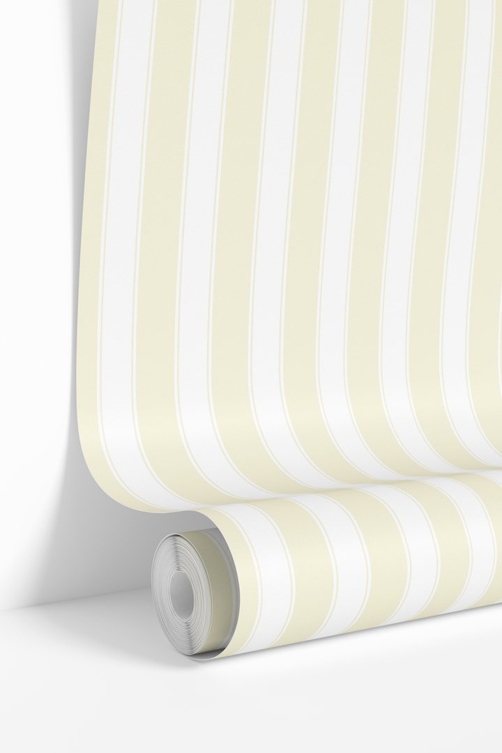 Buttercream Stripes Wallpaper