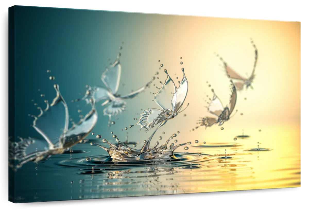 Aqua Butterflies Wall Art