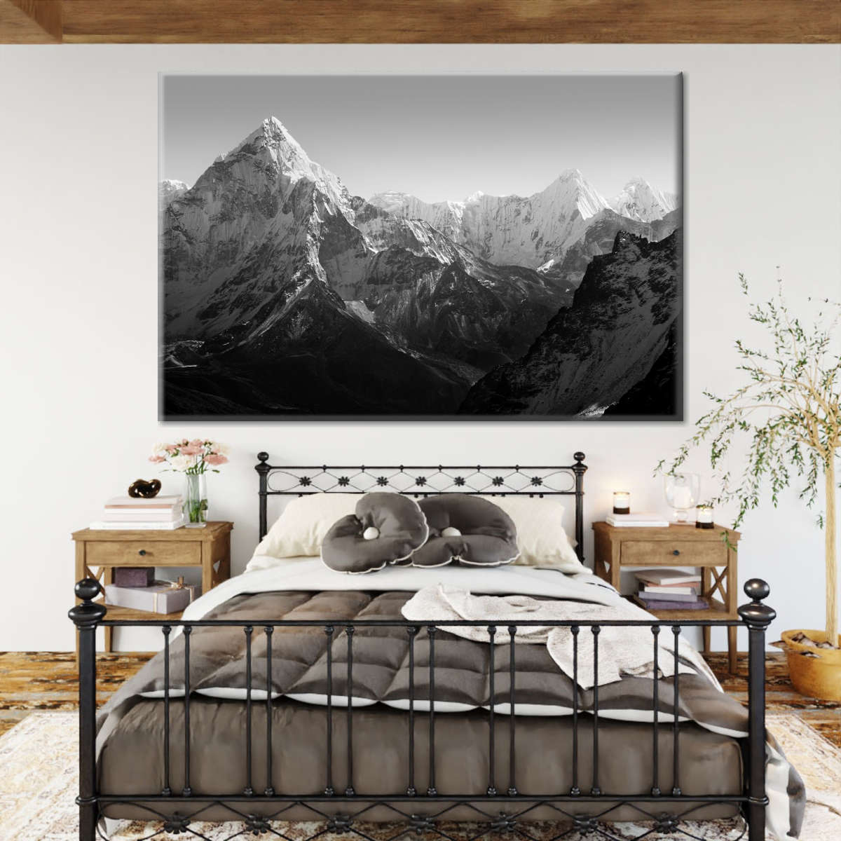 Black And White Mountain Wall Art